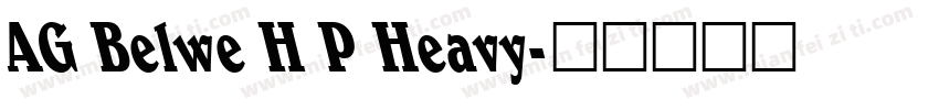 AG Belwe H P Heavy字体转换